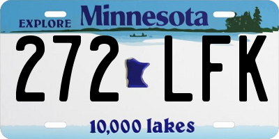 MN license plate 272LFK