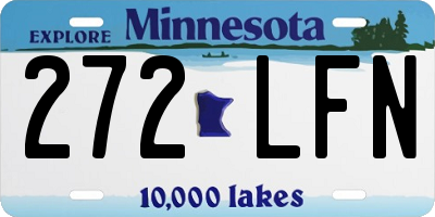 MN license plate 272LFN