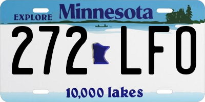 MN license plate 272LFO