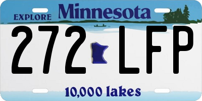 MN license plate 272LFP