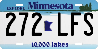 MN license plate 272LFS