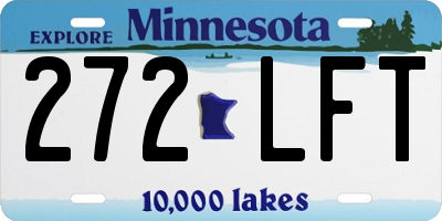 MN license plate 272LFT