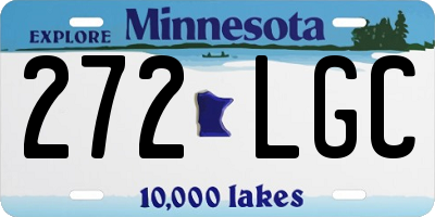 MN license plate 272LGC
