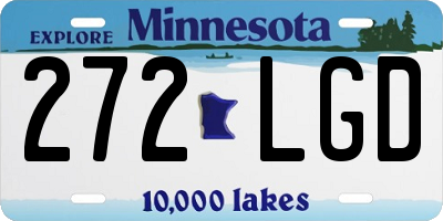 MN license plate 272LGD