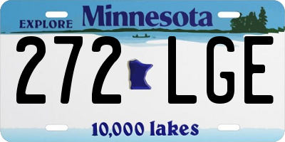 MN license plate 272LGE