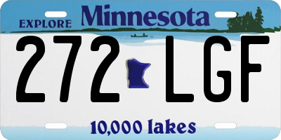 MN license plate 272LGF
