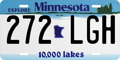MN license plate 272LGH