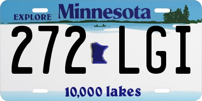 MN license plate 272LGI
