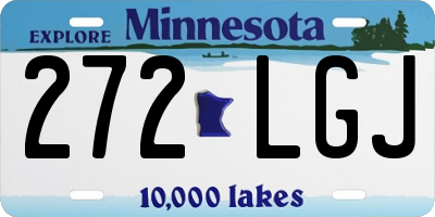 MN license plate 272LGJ