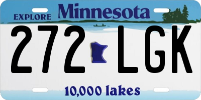 MN license plate 272LGK
