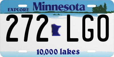 MN license plate 272LGO
