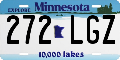 MN license plate 272LGZ