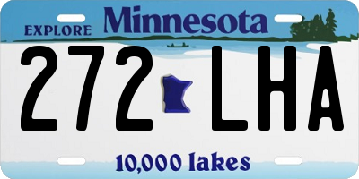 MN license plate 272LHA
