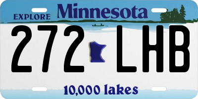 MN license plate 272LHB