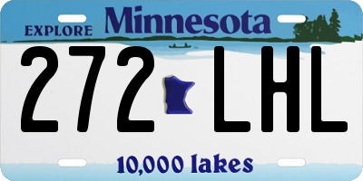 MN license plate 272LHL
