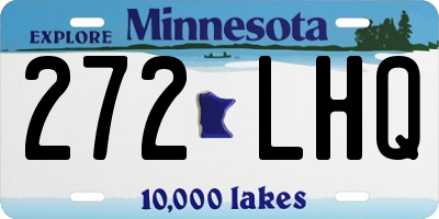 MN license plate 272LHQ