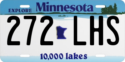 MN license plate 272LHS
