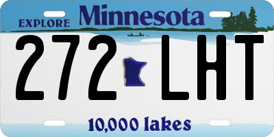 MN license plate 272LHT