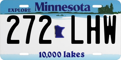 MN license plate 272LHW
