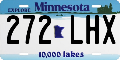 MN license plate 272LHX