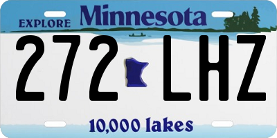 MN license plate 272LHZ