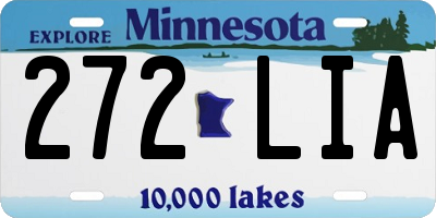 MN license plate 272LIA