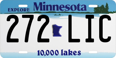 MN license plate 272LIC