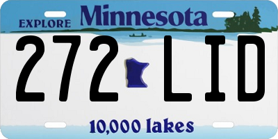 MN license plate 272LID