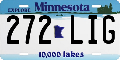 MN license plate 272LIG