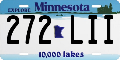 MN license plate 272LII