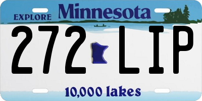 MN license plate 272LIP