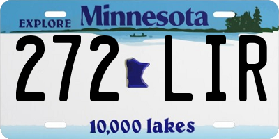 MN license plate 272LIR
