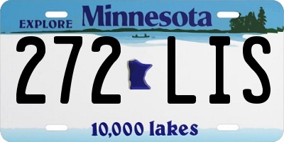 MN license plate 272LIS