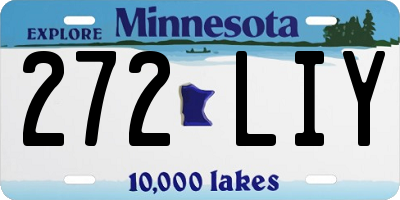 MN license plate 272LIY