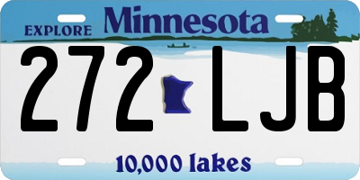 MN license plate 272LJB
