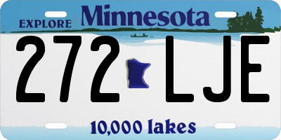 MN license plate 272LJE