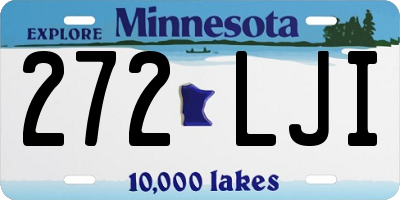 MN license plate 272LJI