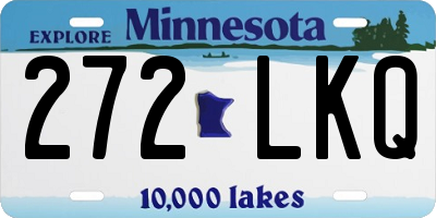 MN license plate 272LKQ