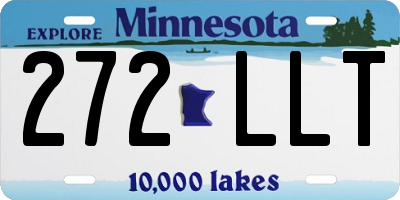 MN license plate 272LLT