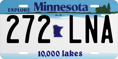 MN license plate 272LNA