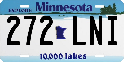 MN license plate 272LNI