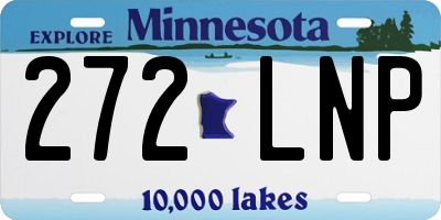 MN license plate 272LNP