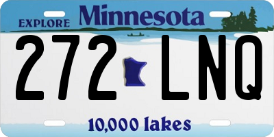 MN license plate 272LNQ