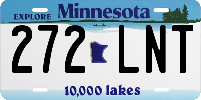 MN license plate 272LNT