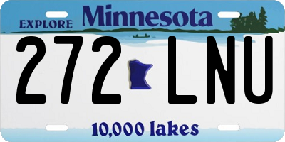 MN license plate 272LNU