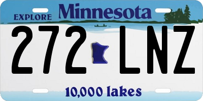 MN license plate 272LNZ