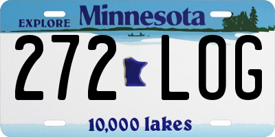 MN license plate 272LOG