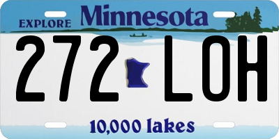 MN license plate 272LOH