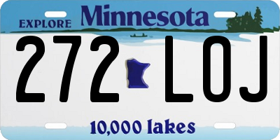 MN license plate 272LOJ