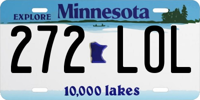 MN license plate 272LOL